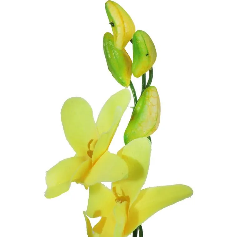 Storczyk Kwiat Sztuczny 65cm - Żółty