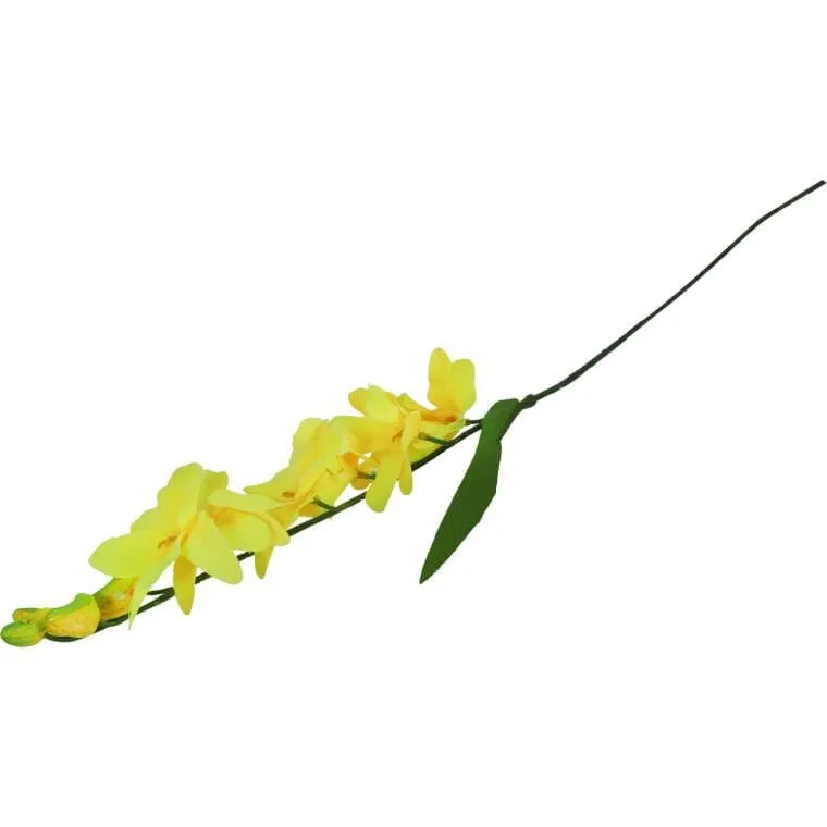 Storczyk Kwiat Sztuczny 65cm - Żółty