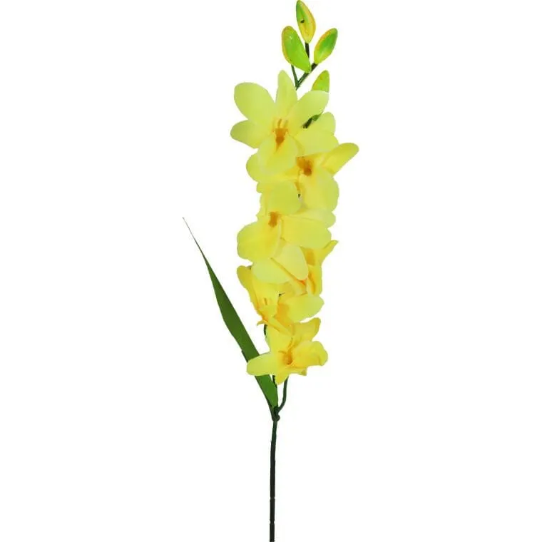 Storczyk Kwiat Sztuczny 65cm - Żółty