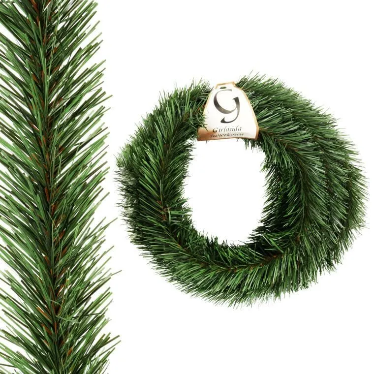 Girlanda CHOINKOWA ŚWIĄTECZNA DEKORACJA ŁAŃCUCH 5m X 7.5 cm