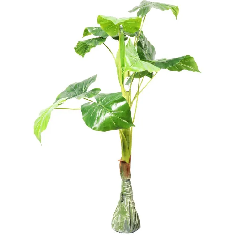 Stojące Drzewo Dekoracyjne - Zielone, Duże Listki, Wysokość 90 cm