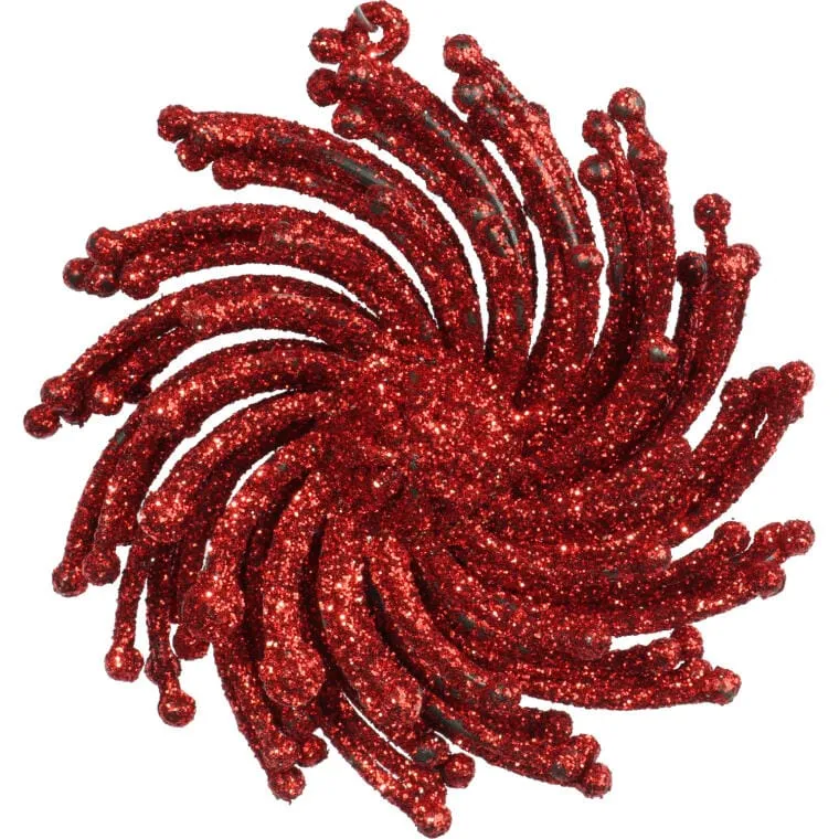 Zestaw 3 Brokatowych Zawieszek Na Choinkę W Kształcie Śnieżynek - Multikolor, Plastikowe, 9 cm