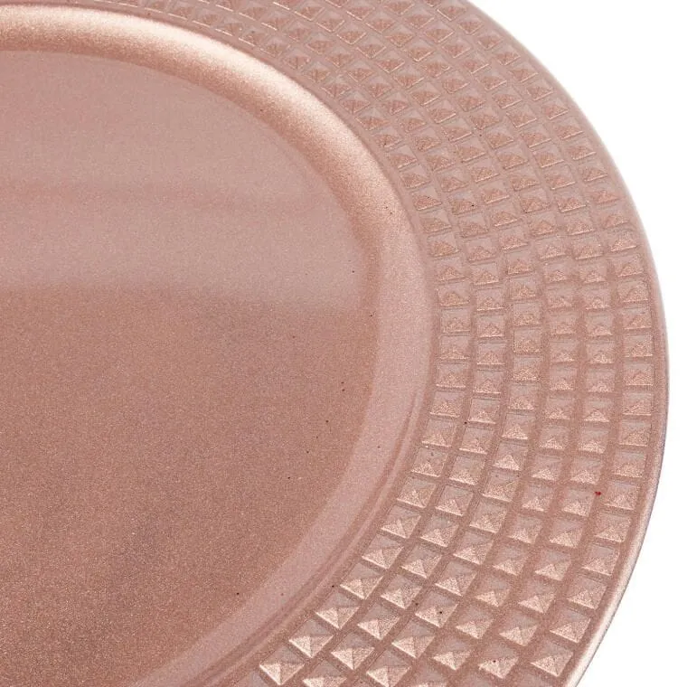 Podtalerz Dekoracyjny Kwadraciki Różowy 33cm - Akcesorium Na Przyjęcia I Święta
