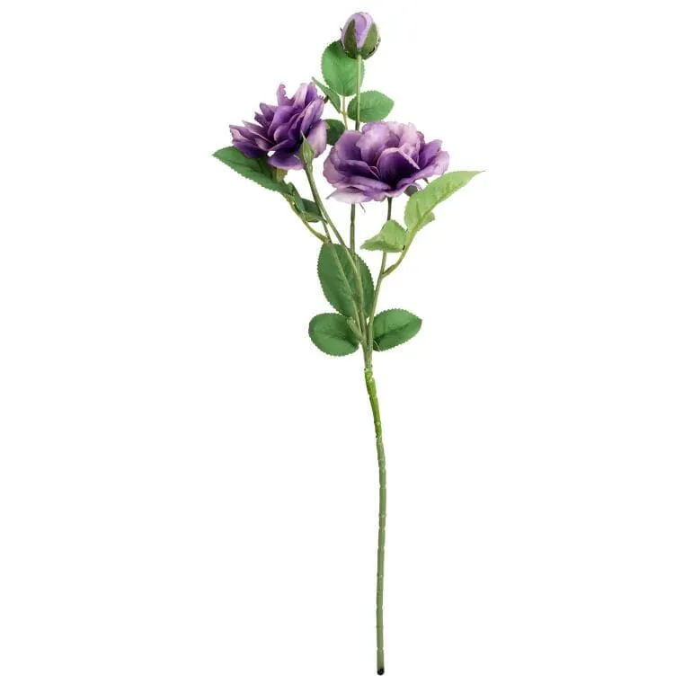 Sztuczna Gałązka Kamelii W Kolorze Fioletowym - Dekoracja O Wysokości 54 cm