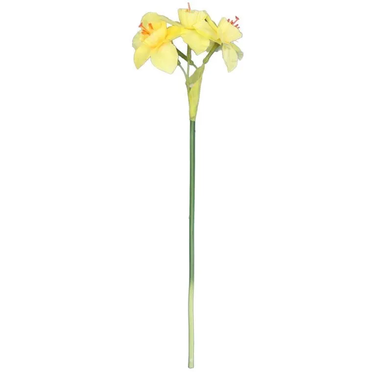 Sztuczna Gałązka Z Żółtymi Narcyzami 42 cm