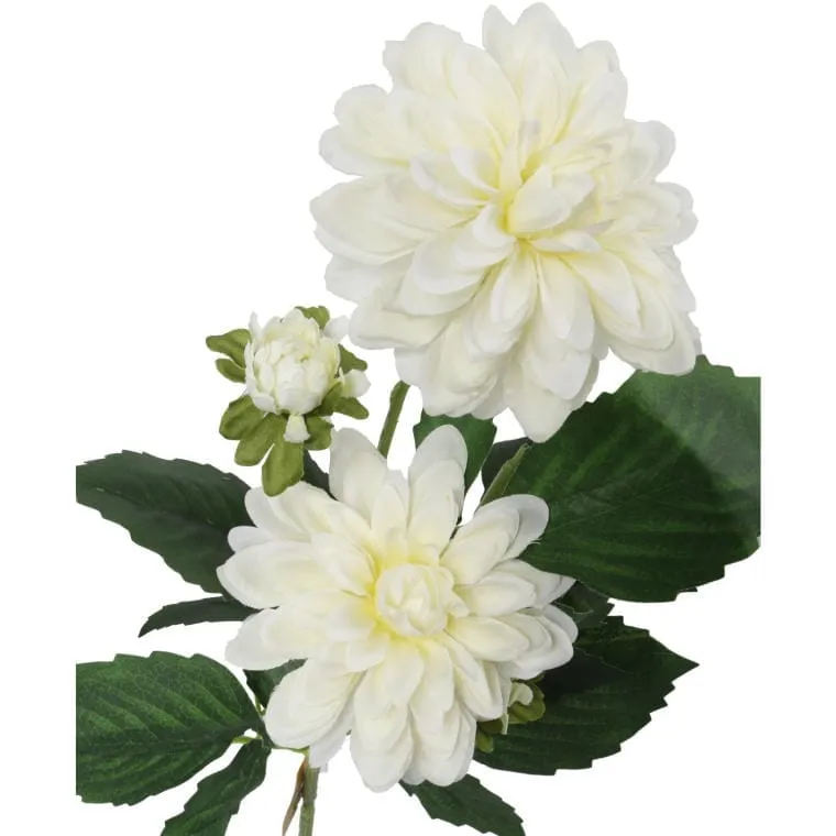 Sztuczna Gałązka Z 5 Daliami O Długości 78cm - Biała