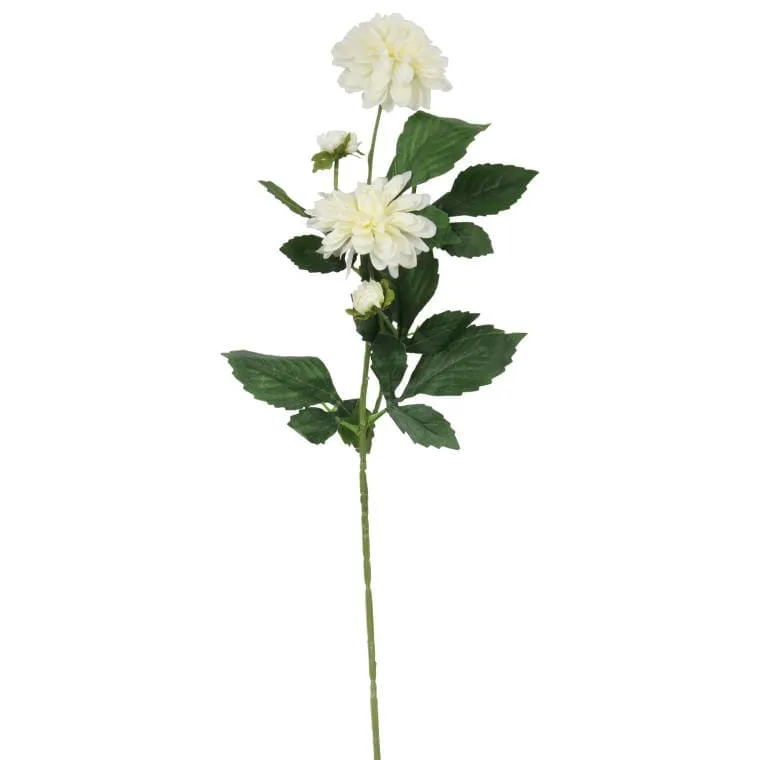 Sztuczna Gałązka Z 5 Daliami O Długości 78cm - Biała