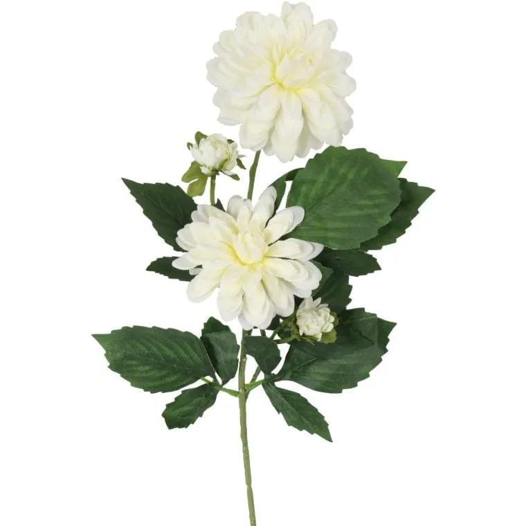 Sztuczna Gałązka Z 5 Daliami O Długości 78cm - Biała