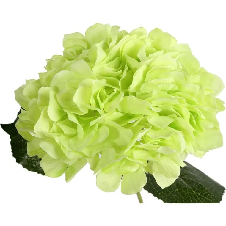 Duża Sztuczna Hortensja Zielona - Dekoracja Do Wnętrz I Kompozycji Florystycznych
