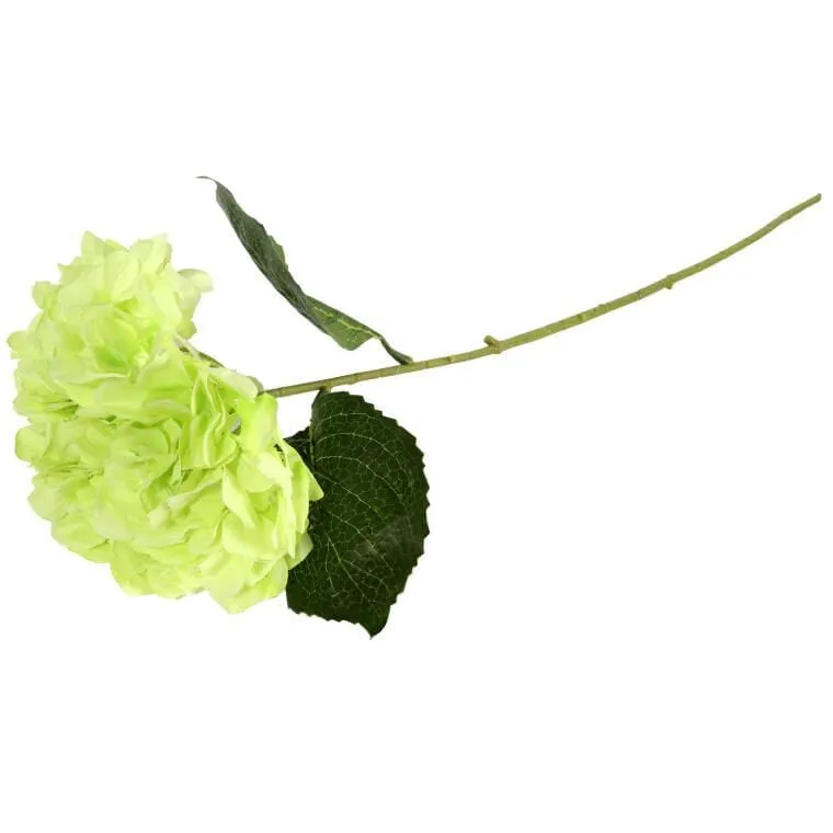 Duża Sztuczna Hortensja Zielona - Dekoracja Do Wnętrz I Kompozycji Florystycznych