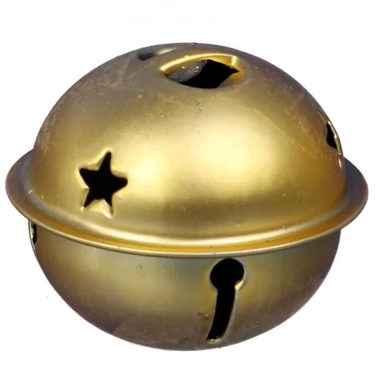 Dzwonki Mikołaja 4 cm Zawieszki Metalowe - Złote