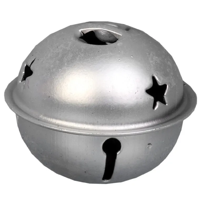 Dzwonki Mikołaja 4 cm Zawieszki Metalowe - Srebrne