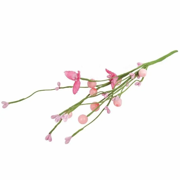 Gałązka Z Kulkami 30 cm Kolor - Różowy