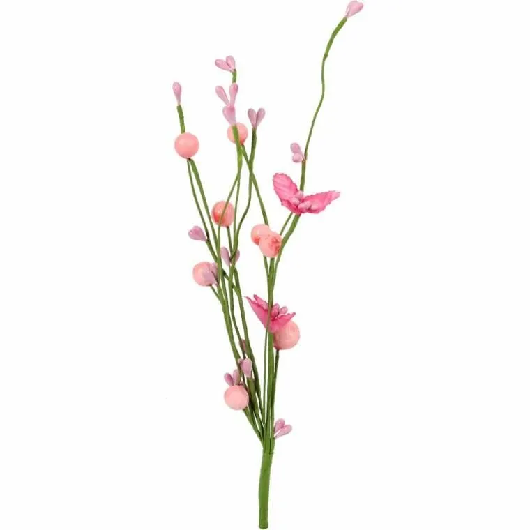 Gałązka Z Kulkami 30 cm Kolor - Różowy