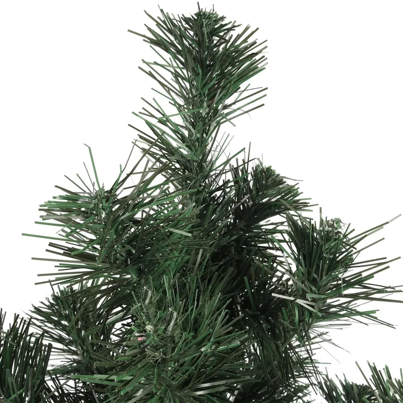 Świąteczna Choinka Dekoracyjna 70 cm Z Stojakiem - Zielono-Srebrna