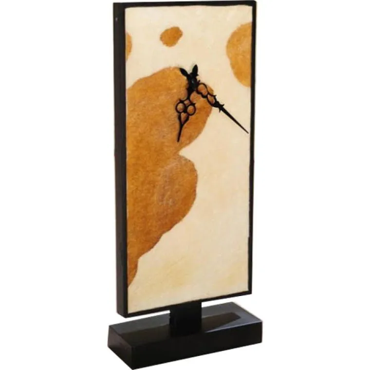Zegar Stojący Prostokątny Na Baterię Paluszek 53x23 cm - Brązowy