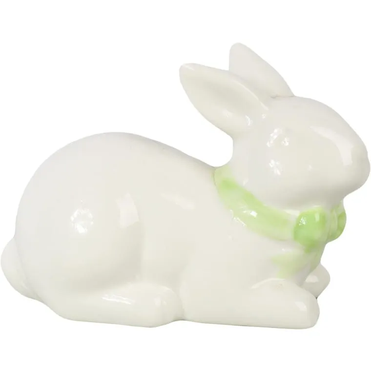 Zając Ceramiczny, Figurka, Biała, JH-101017