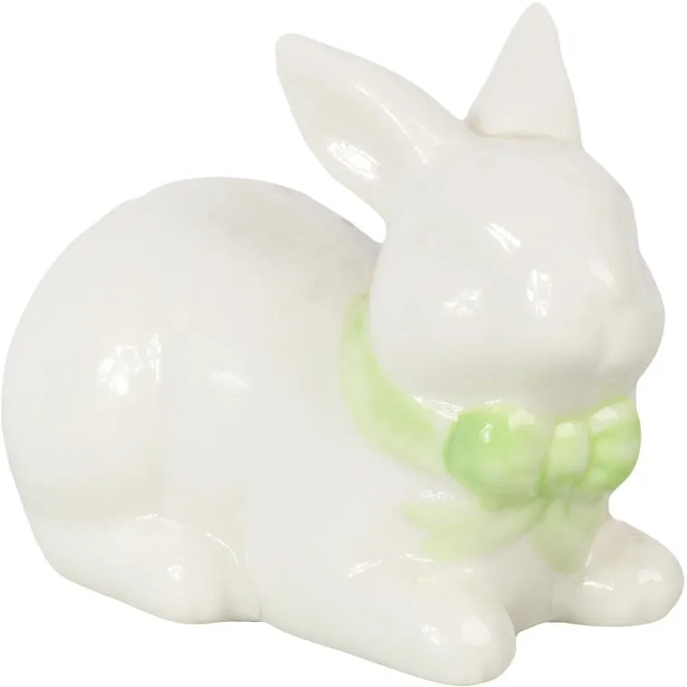 Zając Ceramiczny, Figurka, Biała, JH-101017