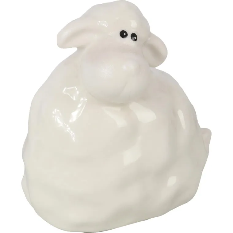 Figurka Ceramicznego Baranka Wielkanocnego Białego
