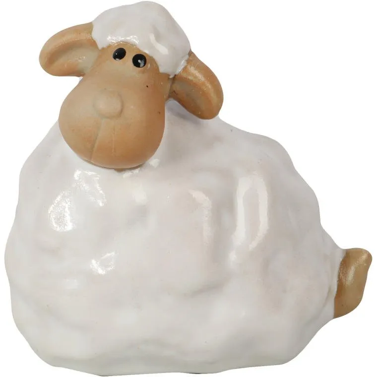 Elegancka Ceramiczna Figurka Wielkanocnego Baranka