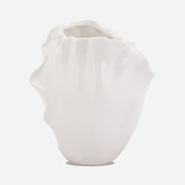 Wazon Ceramiczny Piękność W Kształcie Płatka Kwiatu - Biała