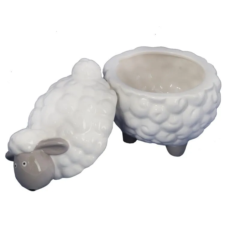 Owca Owieczka Wielkanocna Ceramiczny Pojemnik 17cm
