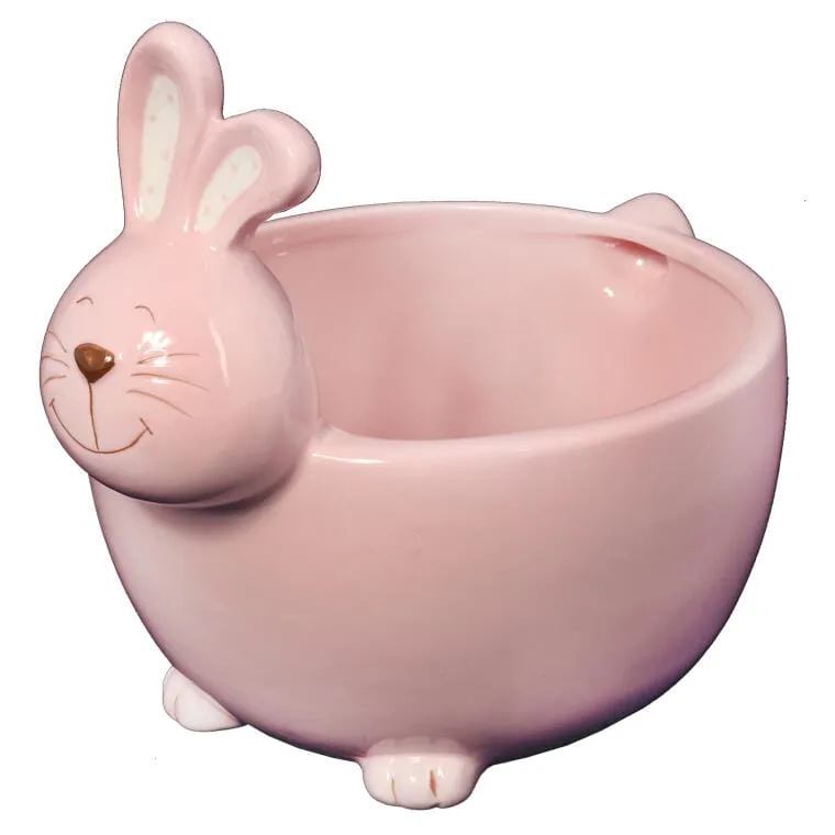 Ceramiczny Pojemnik Na Słodycze W Kształcie Zajączka Wielkanocnego 13 cm
