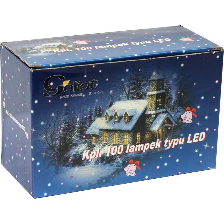 Dekoracja Świetlna Zewnętrzna Niebieska - 100 LED, Łączna, Wysoko Odporna Na Warunki Atmosferyczne, Energooszczędna, Z Gniazdem - IP44
