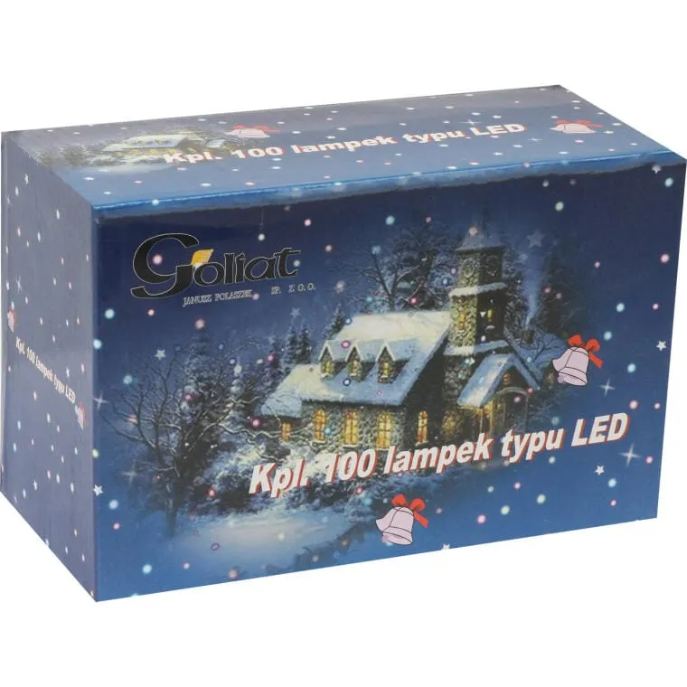 Dekoracja Świetlna Na Zewnątrz 100 LED Sople Z Dodatkowym Gniazdem IP44 - Czerwone
