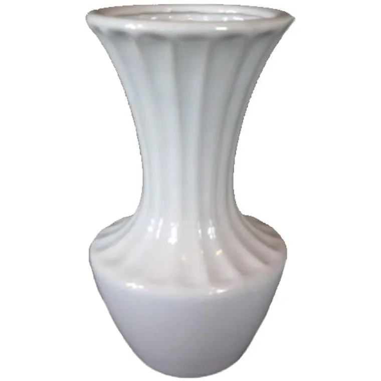 Wazon Ceramiczny W Kolorze Białym 18,5x10 cm