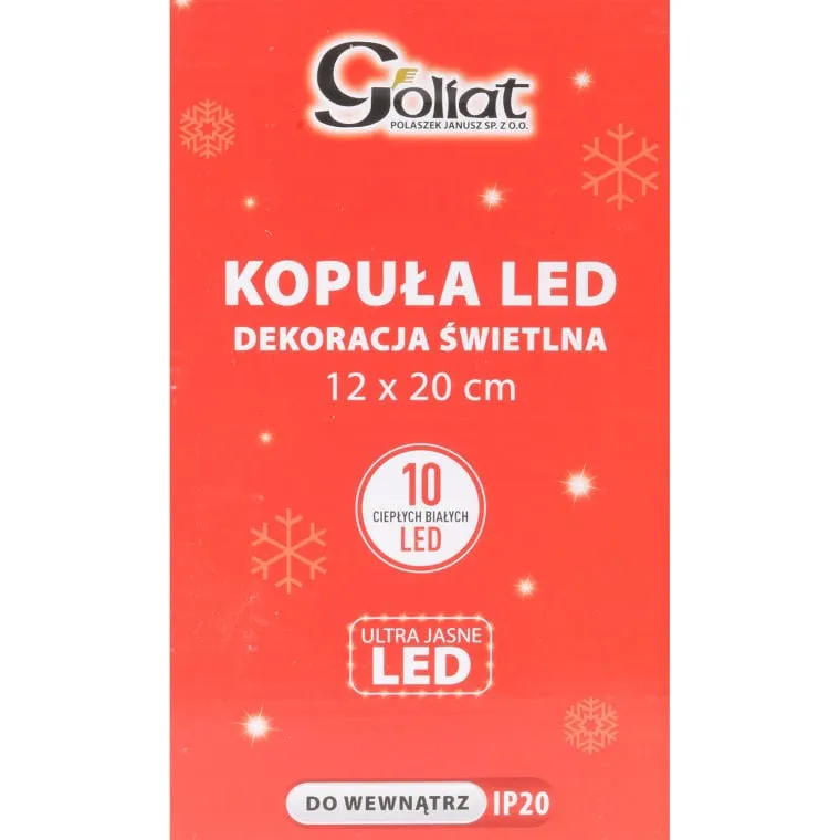 Kopuła Ze Szklanym Dioramą Kościół I Choinka Z Podświetleniem LED