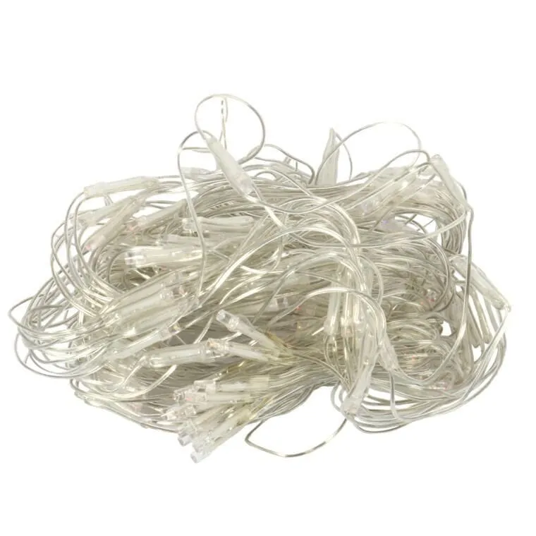 Kurtyna Świetlna LED Sople 100 Diód, Zimny Biały, 3m, 6W Energooszczędna, Zasilanie Sieciowe