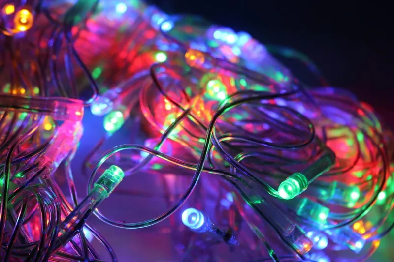 Multikolorowa Kurtyna Świetlna-Pajęczyna 120 LED, 3m X 0.6m, Zasilanie Sieciowe