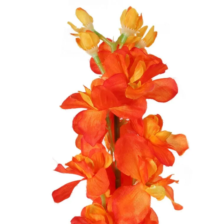 Ostróżka Dekoracyjna O Wyglądzie Naturalnym - Pomarańczowa, 70 cm