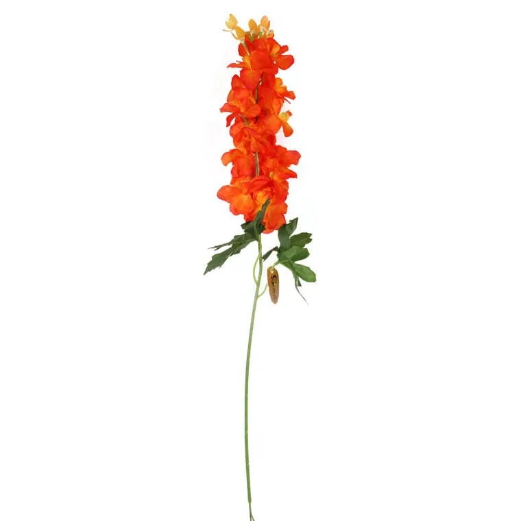 Ostróżka Dekoracyjna O Wyglądzie Naturalnym - Pomarańczowa, 70 cm