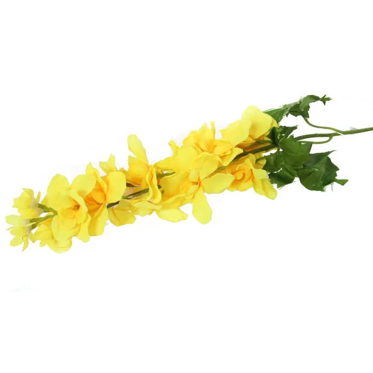 Ostróżka Dekoracyjna Żółta 70 cm - Kwiat Szlachetnej Imitacji
