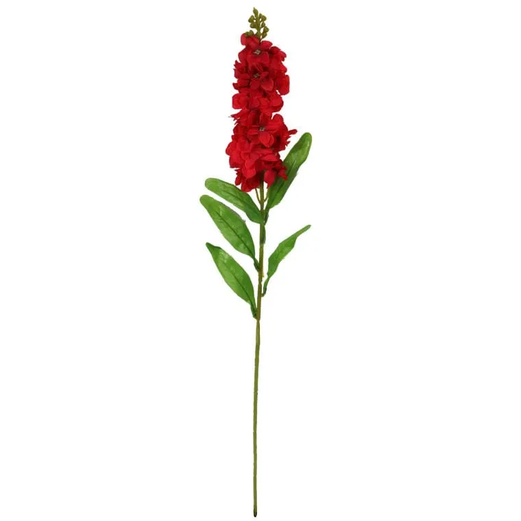 Lewkonia Sztuczna W Kolorze Czerwonym - Dekoracyjny Kwiat O Wysokości 84 cm