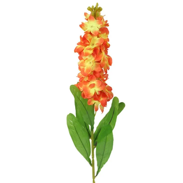 Sztuczna Lewkonia Wysokiej Jakości W Kolorze Pomarańczowym O Wysokości 84 cm