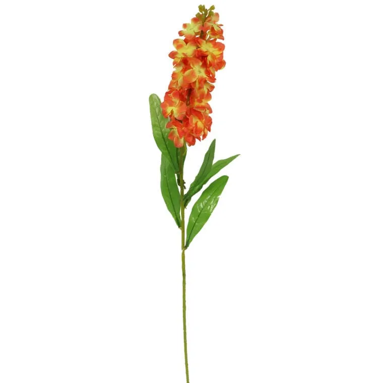 Sztuczna Lewkonia Wysokiej Jakości W Kolorze Pomarańczowym O Wysokości 84 cm