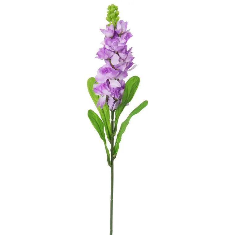Gałązka Sztucznej Lewkonii Jasnofioletowej - 55 cm