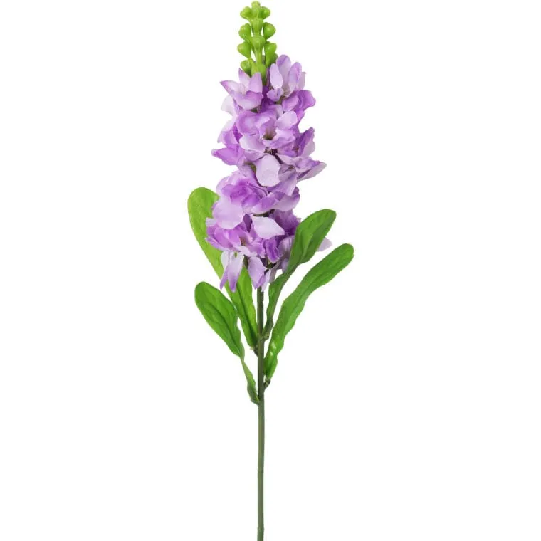 Gałązka Sztucznej Lewkonii Jasnofioletowej - 55 cm