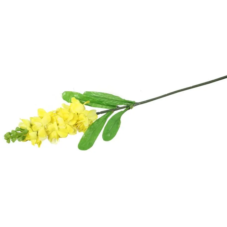 Gałązka Lewkonii Żółtej Sztucznej - 55 cm