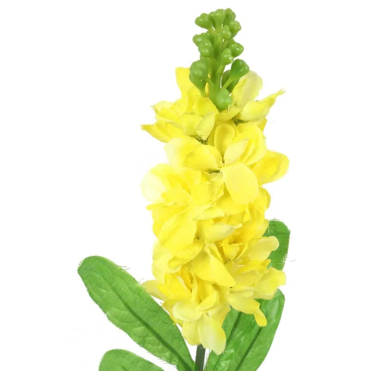 Gałązka Lewkonii Żółtej Sztucznej - 55 cm