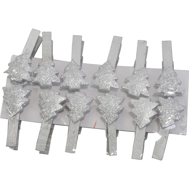 Komplet 12 Choinek Na Klamerkach 5 cm