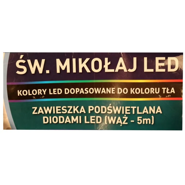 Duży Mikołaj LED Do Dekoracji Zewnętrznej 120 Diod - Czerwony, Energooszczędny, Zasilanie Sieciowe