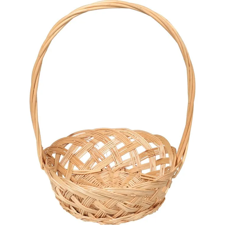 Wiklinowy Koszyk Wielkanocny Do Święcenia Pokarmów I Dekoracji, 35cm Wysokość, 22cm Średnica, 8.5cm Głębokość