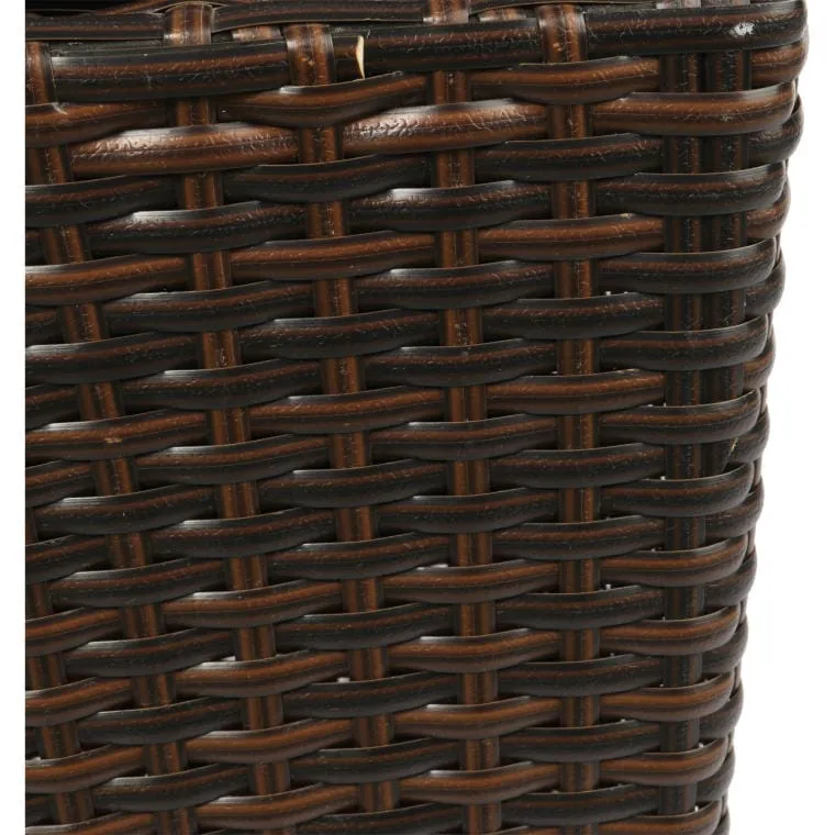 Osłonka Na Doniczkę Technorattan Z Aluminiową Konstrukcją 36cm - Kolor Brązowy