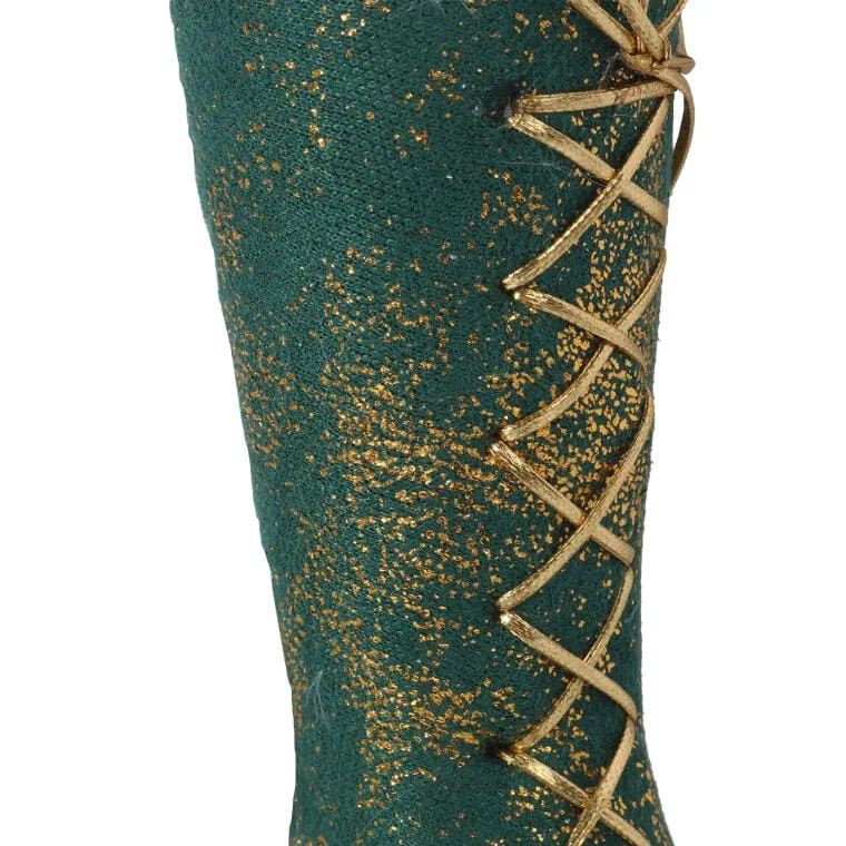 Ozdoba Bożonarodzeniowa Zawieszka Welurowy KOZACZEK 18 cm - ZIELONY