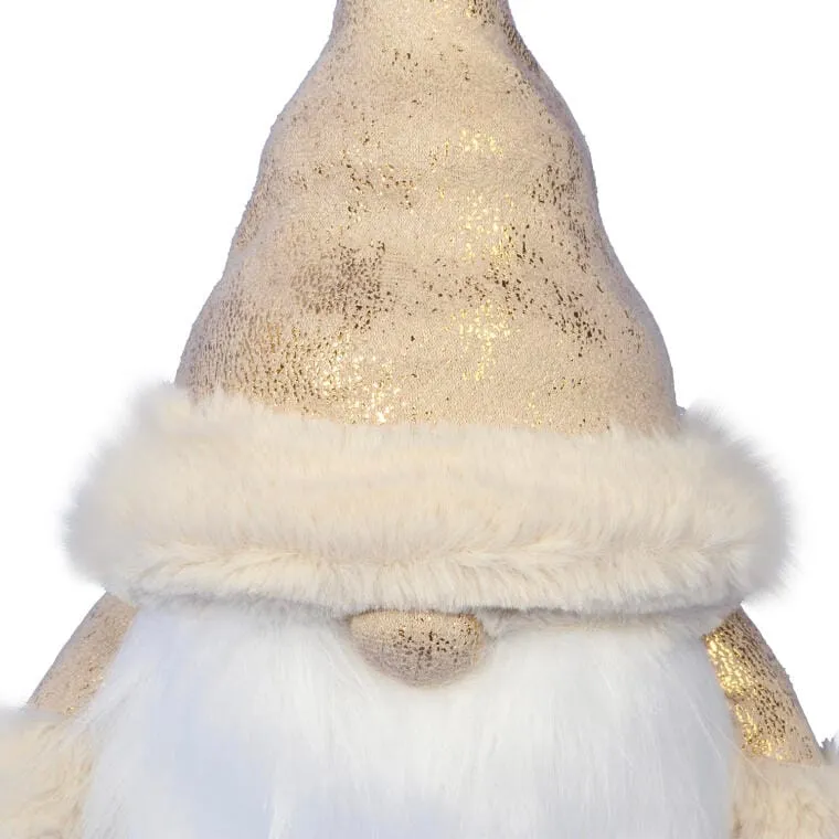 Świąteczny Skrzat Stróż Skandynawski 26cm W Kolorze Złotym
