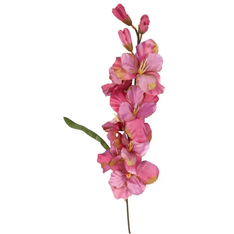 Gałązka Gladioli W Kolorze Różowym Z Listkami